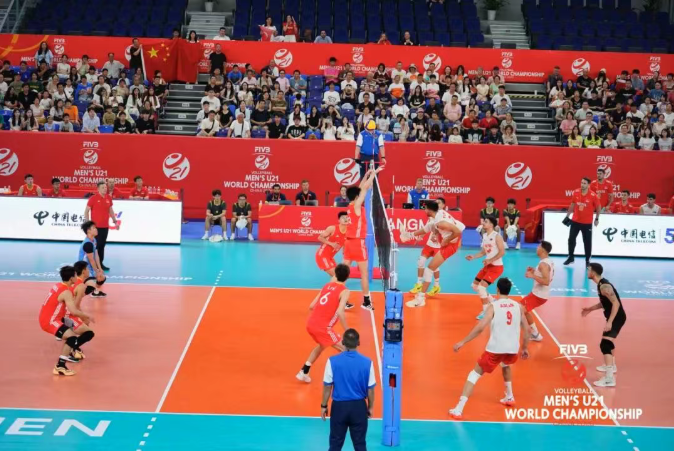 中国队首战告捷！2025年世界U21男子排球锦标赛在江门开赛